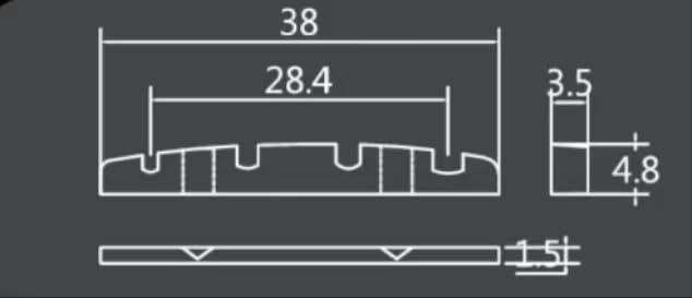 Guyker 4 String Bass Guitar Nut, Adjustable Height Bell Brass Nut Length 38mm Split Regulation Replacement Parts for Jazz Bass,
